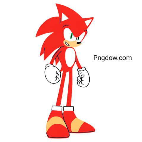 red Sonic Sticker PNG