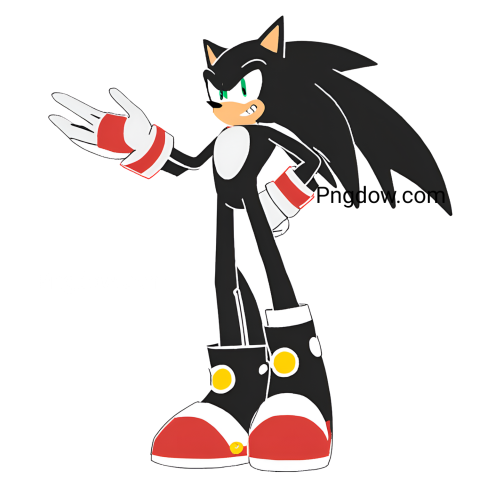 Unleash the Speed, Free Black Sonic Cartoon PNGs for Your Projects