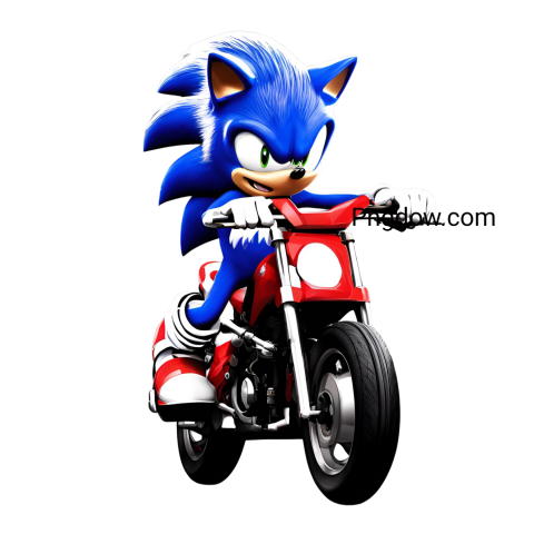 Sonic cartoon bike transparent background free