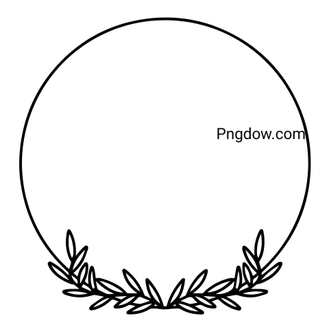 black white flower circle png