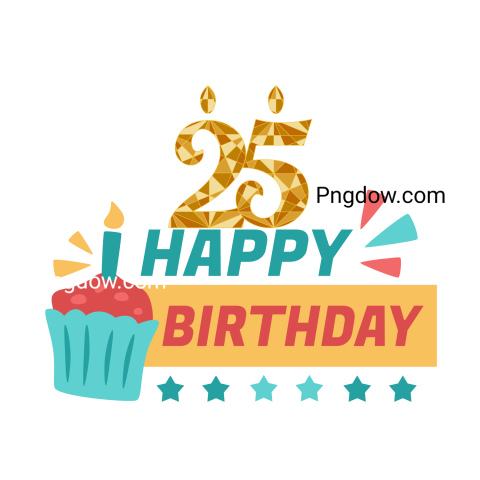 25th birthday Png images