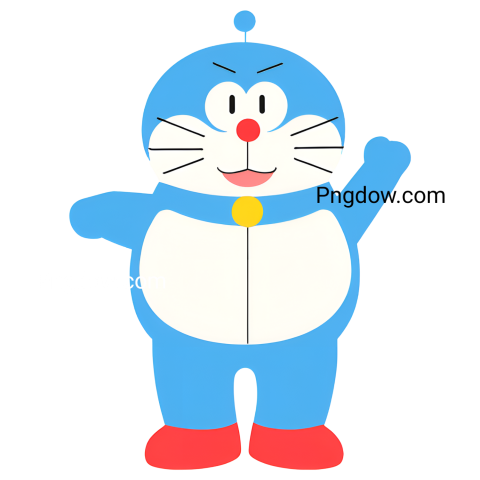 doraemon png blue and white