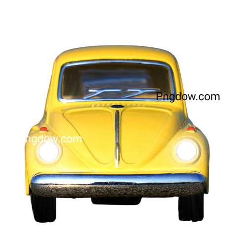 A yellow car on Png background
