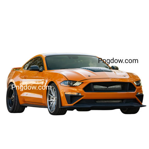 A 2020 orange Mustang GT car png