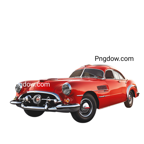 A red car on a transparent background