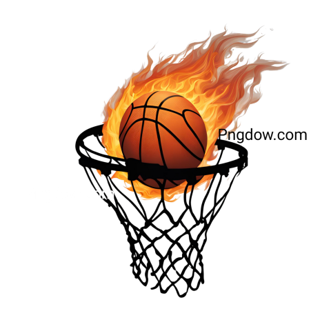Flaming basketball ball on transparent background  Basketball png free