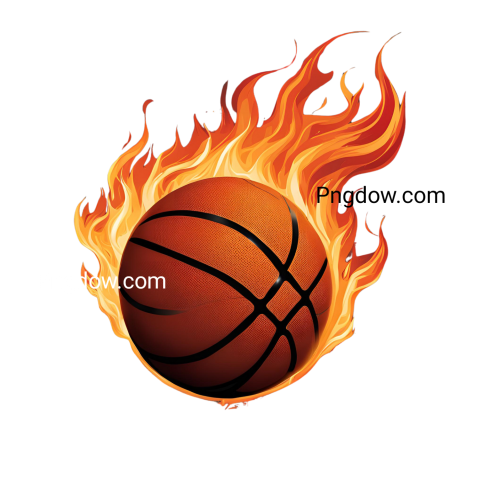 fiery basketball ball png