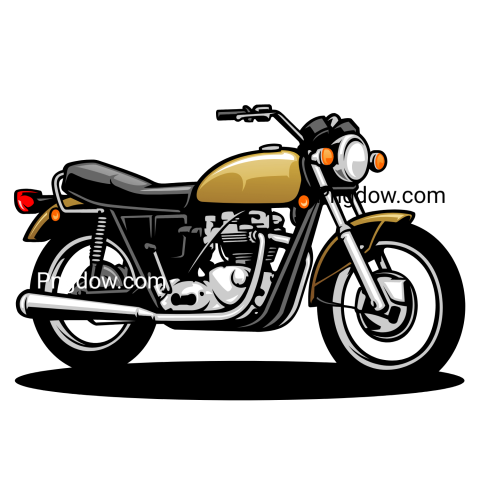 Cartoon motorcycle on green background, Bike PNG