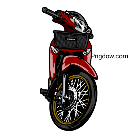 Red motorcycle on green background  Bike PNG
