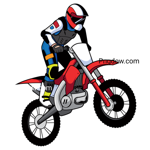A motocross rider on a red dirt bike