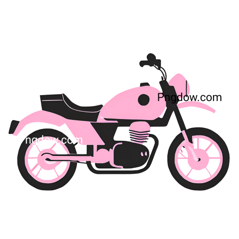 Pink motorcycle on green background  Bike PNG