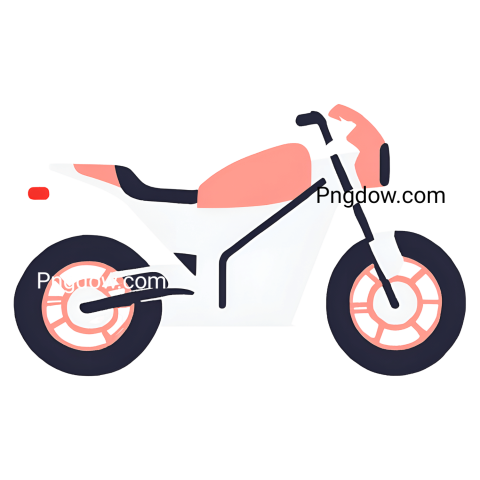 Electric motorcycle icon on transparent background, Bike PNG