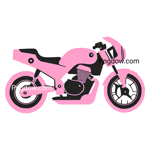 Pink motorcycle on green background  Bike transparent