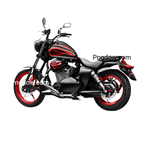 Black and red motorcycle on green background  Bike transparent