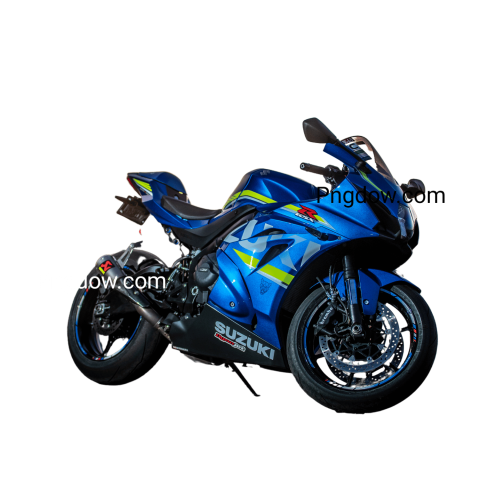 Blue motorcycle on white background  Bike PNG