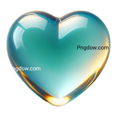 Blue heart shaped glass on black background, transparent hearts png