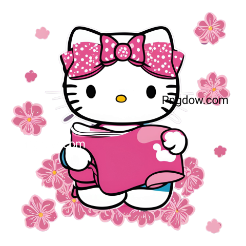 Cute Hello Kitty wallpaper in PNG format, perfect for adding a touch of sweetness to your device