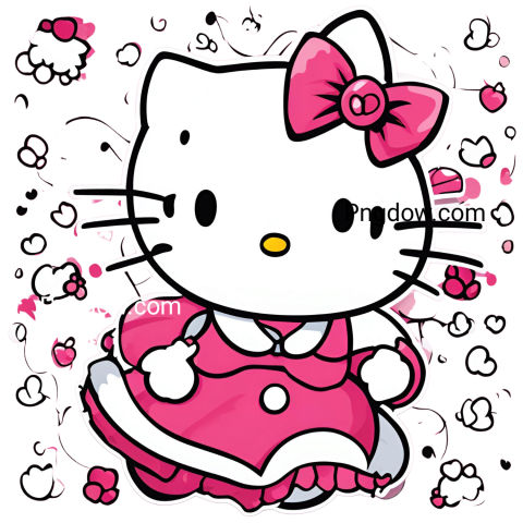 Sweet Hello Kitty wallpaper in PNG, great for adding a playful vibe to your screen