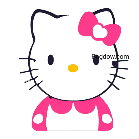 Free Hello Kitty clipart in PNG format, perfect for adding a cute touch to your projects