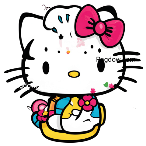 Cute Hello Kitty wallpaper in PNG format, free to download