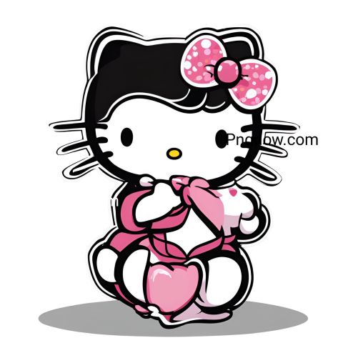 A hello kitty sticker in PNG format by kitty kitty for free