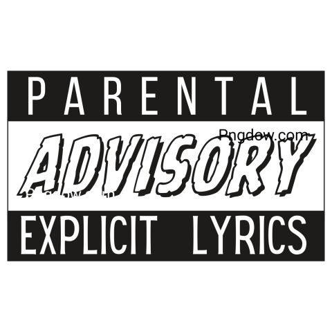 Parental advisory explicit lyrics warning label on a transparent ...