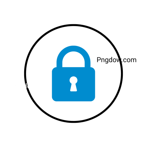 Blue lock icon on black background, OnlyFans logo PNG