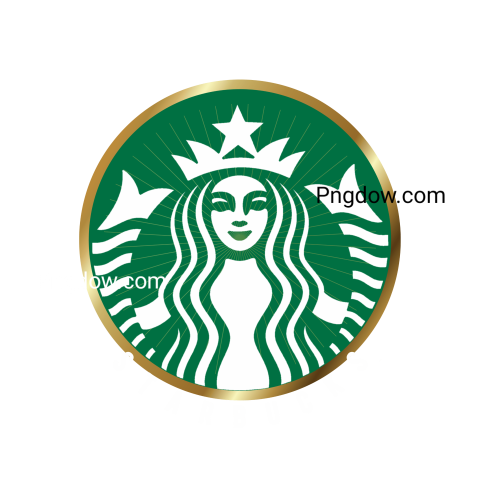 Starbucks logo with a woman wearing a crown, transparent background