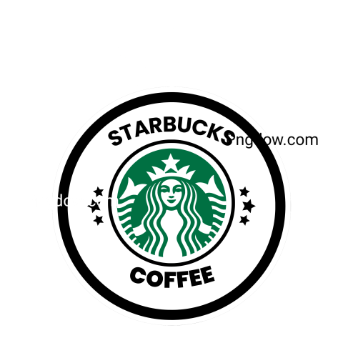 Starbucks logo with a crown on it, transparent background