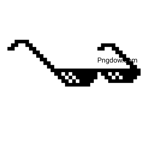 A black background with white squares, featuring Deal With It Glasses PNG