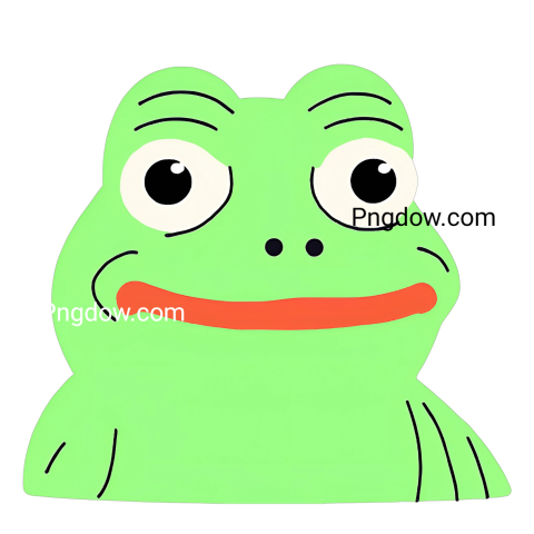 A cheerful cartoon frog with a big smile on its face Pepe the Frog transparent Png
