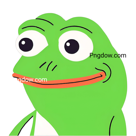 A cartoon image of Pepe the Frog, transparent PNG