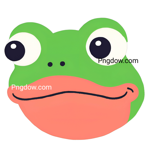 A cartoon frog with big eyes and a big mouth