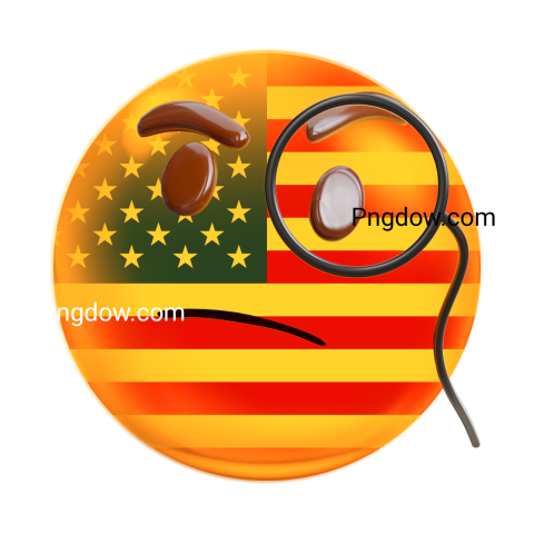 Magnifying glass over Spain flag emoji