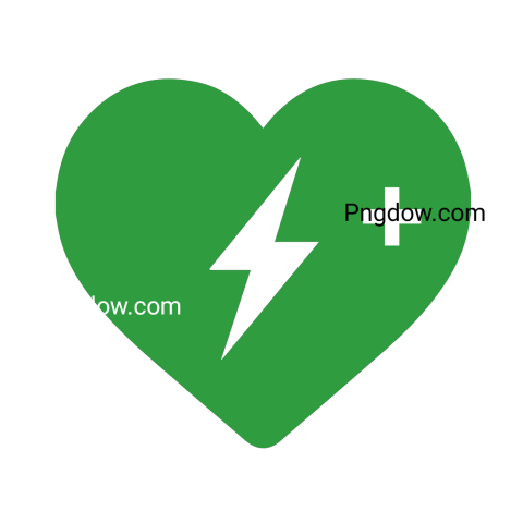 A green heart featuring a plus sign, symbolizing health and wellness, with a transparent background for versatile use