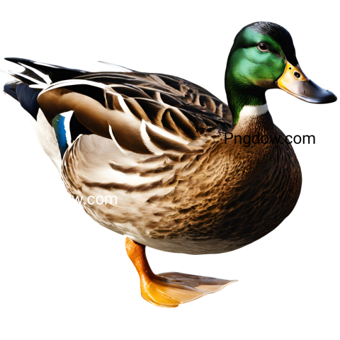 A duck standing gracefully on a black background, Duck PNG