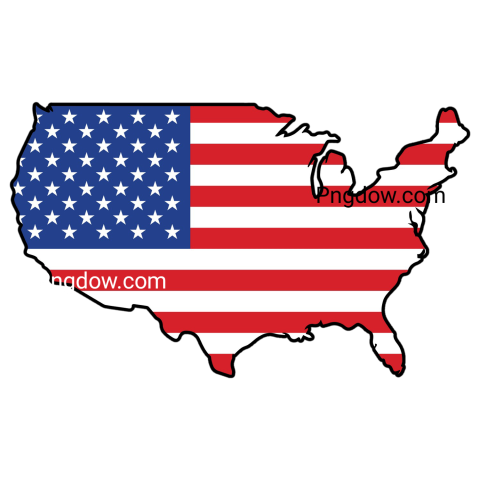 A clipart of the map of the United States of America