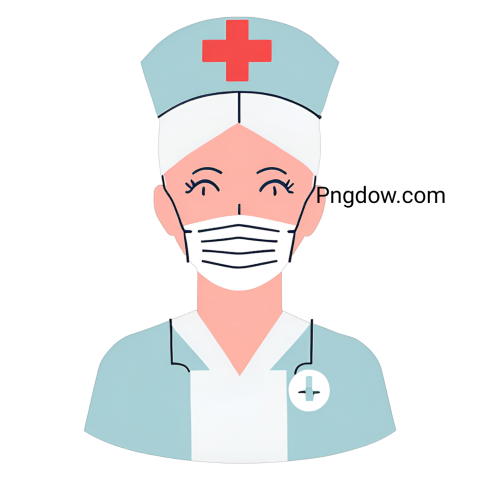 Medical professional in protective gear, nurse svg