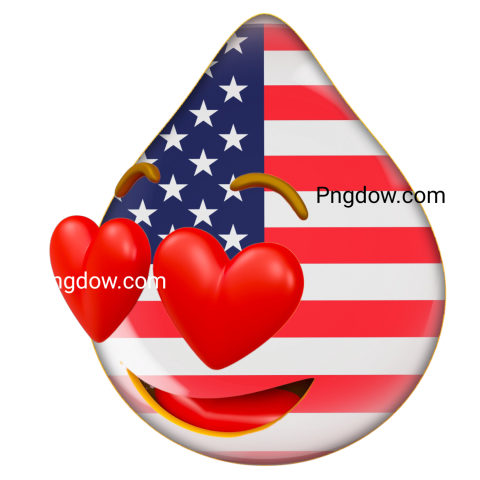 Heart with American flag emoji