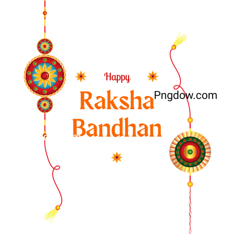 A joyful Raksha Bandhan 2024 celebration, featuring colorful rakhis and festive decorations in a vibrant PNG format