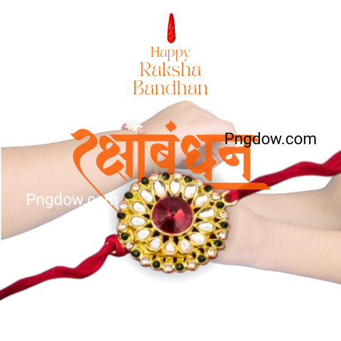 joyful Raksha Bandhan celebration in 2024, featuring colorful rakhi designs and festive decorations in a PNG format