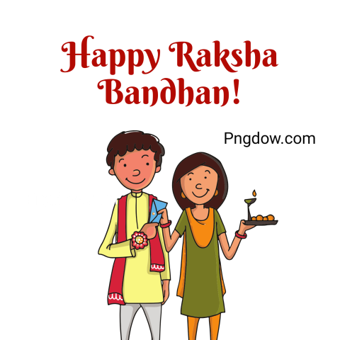 joyful Raksha Bandhan celebration in 2024, featuring colorful rakhis and festive decorations in a vibrant PNG format image