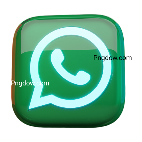 3D WhatsApp logo PNG for free