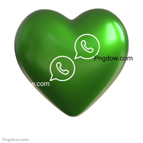 WhatsApp heart logo PNG