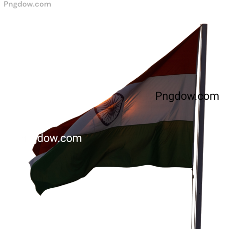 A 3D model of the Indian flag, showcasing its vibrant colors and intricate design in a PNG format