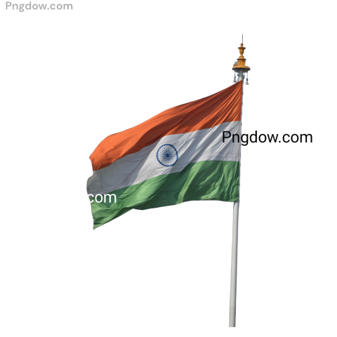 The Indian flag png waves gracefully in the wind, showcasing its vibrant colors and emblematic design