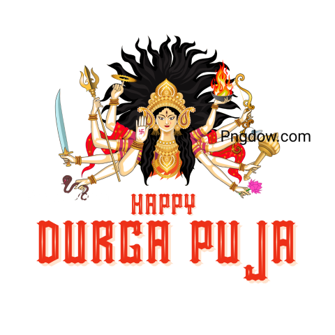 Durga Puja Durga Ashtami Navaratri, text png