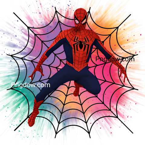 Spiderman, SpiderMan png, watercolor design, clipart, cartoon character, Superhero, Avengers, sublimation image, transparent background, high quality