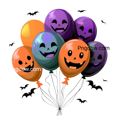 Floating Halloween Balloons transparent for free