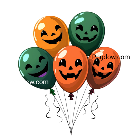 Floating Halloween Balloons Png free